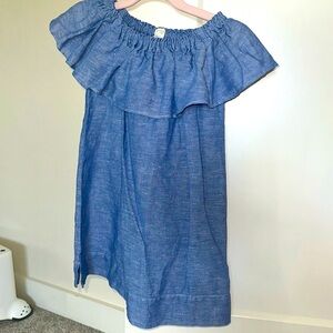 Crewcuts linen/cotton blue dress
